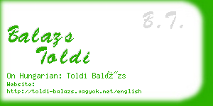 balazs toldi business card